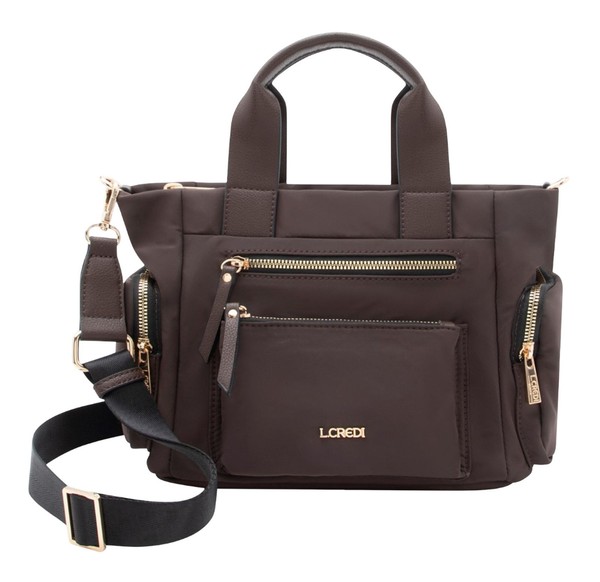 L.Credi Odeta Handle Bag Handtasche UmhäNgetasche Tasche Chocolate Dunkelbraun-image