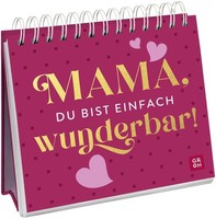 Spiralaufsteller Muttertag Geschenk, Liebevolle Komplimente, Mama, 20X15 Cm