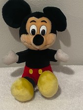 Vintage Mickey Mouse Plush Stuffed Animal Toy Doll Walt Disney World Disneyland