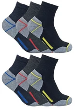 Mens Ultimate Heavy Duty Cotton Cushioned Low Quarter Ankle Work Socks for Boots