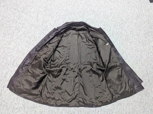 vintage 1970s soft leather BELTED trenchcoat 38 brown SHERLOCK jacket S image 5