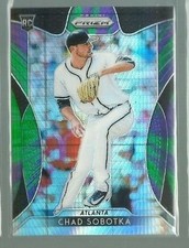 2019 Panini Prizm Prizms Hyper Purple and Green #283 Chad Sobotka (ref 78926)