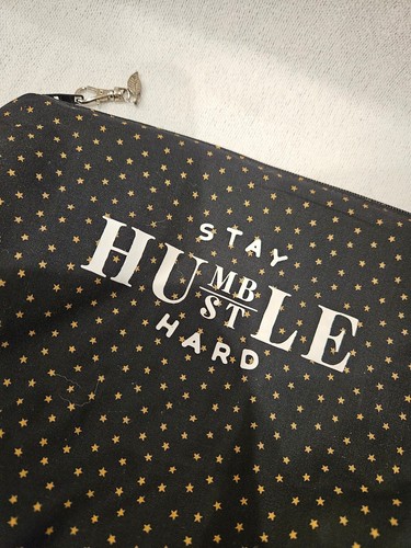 Stay Humble Hustle Hard Cosmetic Pouch Bag