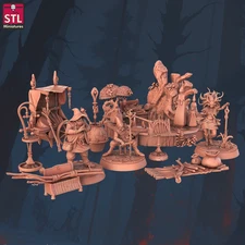 Staff Crafter Set DnD Legion Terrain Scenery Tabletop Miniatures 28mm Frostgrave
