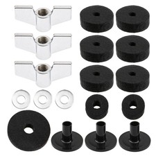 18Pcs Cymbal Stand Felts Clutch Felts Hi-Hat Cup Felts Cymbal Wing Nuts Cymba...