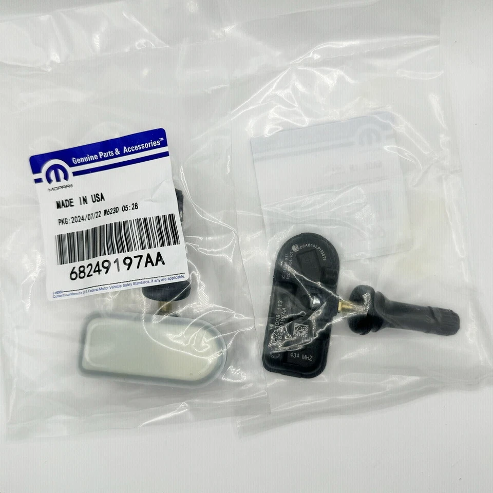 4PCS Genuine TPMS 68249197AA Tire Pressure Sensor For Dodge Ram 1500 2500 3500 - Imagem 3 de 4