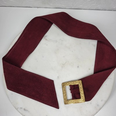 Vintage St Laurent Suede Belt 36 display picture 3