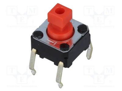 Fehlen SPST-NO 4,9N 0,05A/24VDC THT Mikroschalter TACT Pos: 2