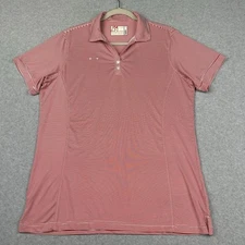 Chick-Fil-A Oobe Hydrochill Team Style Polo Shirt Large Red Striped Performance