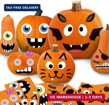 Pumpkin Decorating Kit DIY Halloween Pumpkin Stickers Decorations