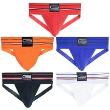 Premium Men's Athletic Jockstrap 5-Pack Multi-Color Sports Underwear M