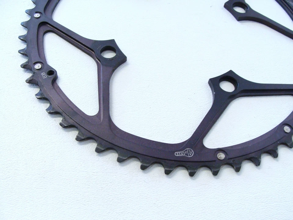 ~ 罕见复古 ZIPP VUMA 四链环 4/110 53T 9/10S VGC - 轻度使用 ~ — 第 3/4 张图片