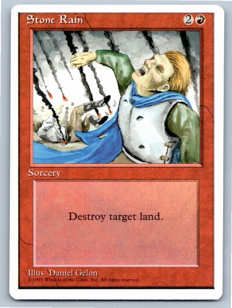 1995 MAGIC: THE GATHERING STONE RAIN FOURTH EDITION COMMON LP A40426 FREE S&H