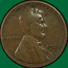 1926-S Lincoln Wheat Cent Fine F Coin #41190