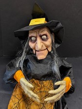 Animated Talking Led Eyes 48" Hanging Witch Halloween Prop