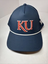 Branded Bills University of Kansas "KU Block" Flat 5 Panel Rope Hat