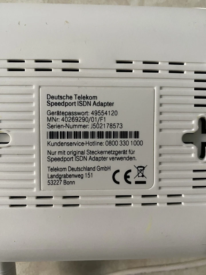 Telekom Speedport ISDN Adapter - Weiß (40269290) - Bild 4 von 4