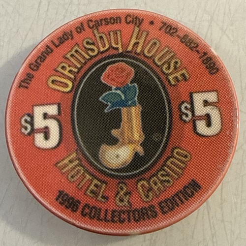 1996 ORMSBY HOUSE $5 CASINO CHIP CARSON CITY NEVADA SPEDIZIONE COMBINATA