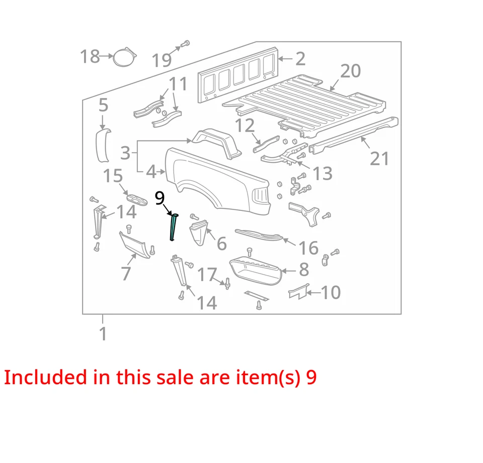 适合 2000 - 2003 雪佛兰 GMC S10 SONOMA BRACE 15721400 - 全新原始设备制造商 15721400 — 第 2/3 张图片