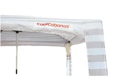 COOLCABANAS 5 Beach Cabana Sun Shade Shelter Tent - Large- Beige Stripe