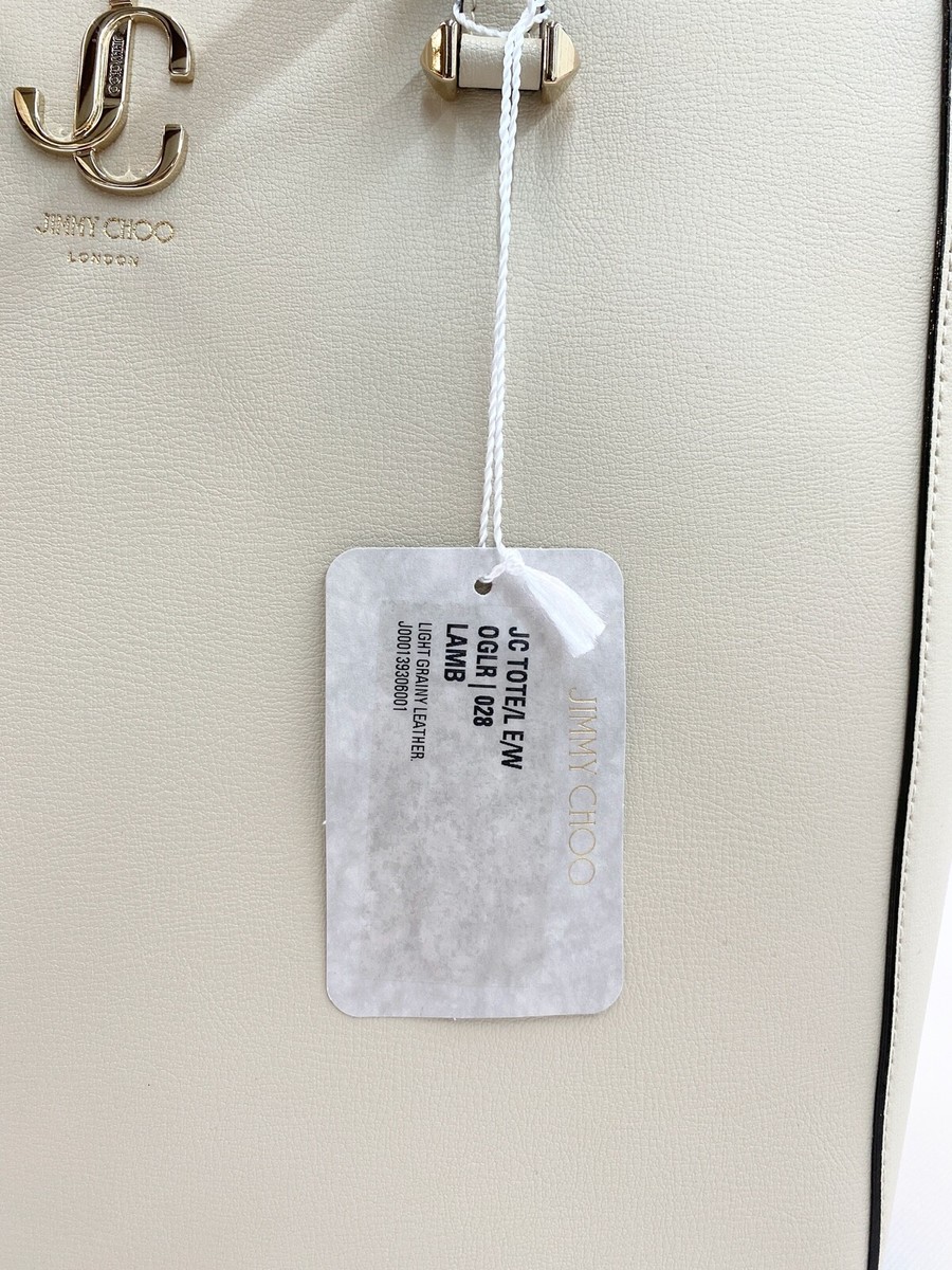 NWT Jimmy Choo JC Tote Light Grainy Leather LAMB RETAIL