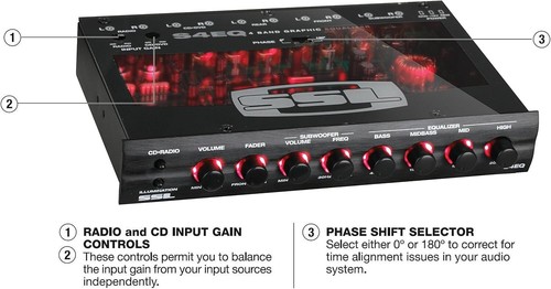 Customizable 4-Band Pre-Amp Equalizer for Enhanced Car Audio with Gold Outputs - Picture 5 of 8