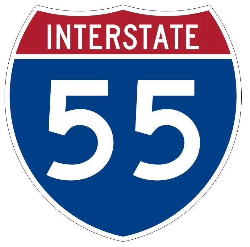 WINTER PARK PRODUCTS Interstate 55 Sticker Decal R910 Highway Sign
