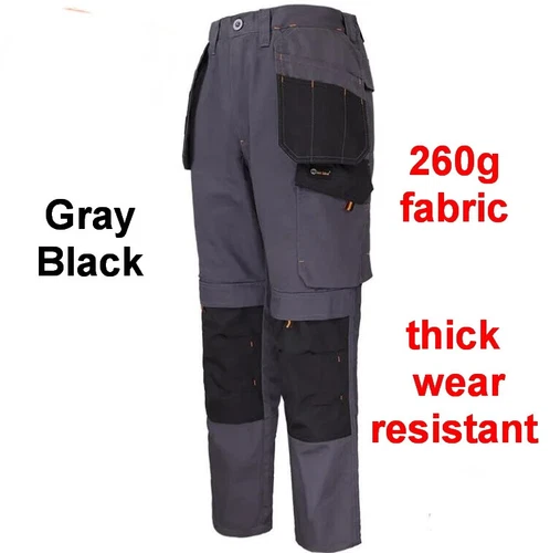 Men Multi-Pocket Cargo Pants Work Pants Wear-Resistant Pants Worker's Trousers - Picture 13 of 42