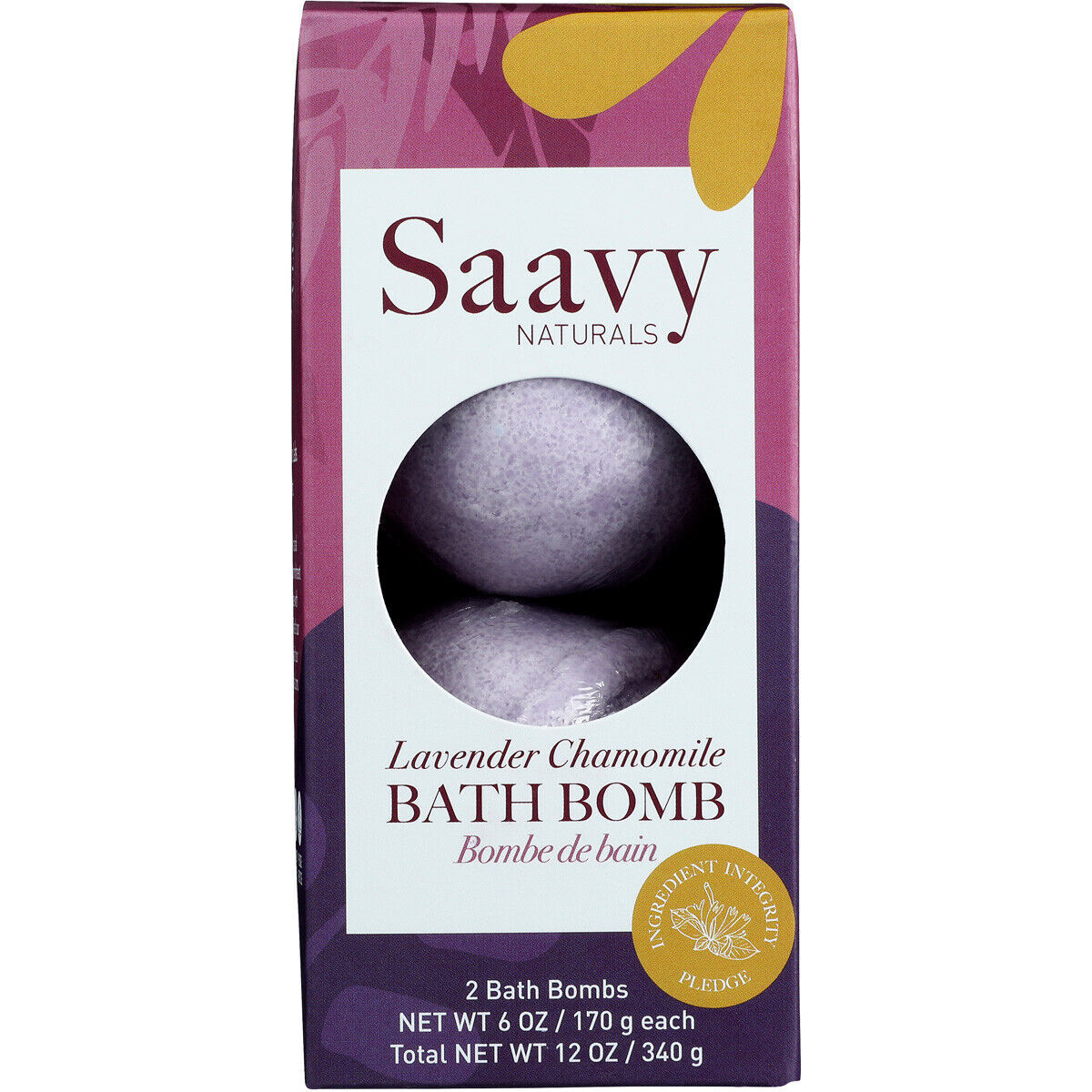 Бомбочка для ванны Saavy Naturals с лавандой и ромашкой по 1 штуке по 12 унций 4090₽
