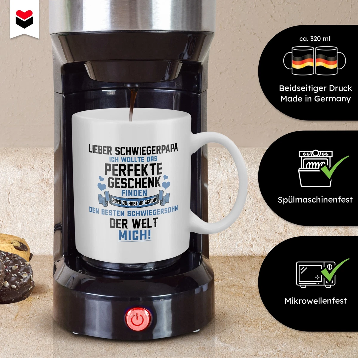 Schwiegerpapa Geschenk v. Schwiegersohn Schwiegervater Tasse Vater der Braut