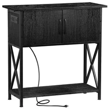 Metal Aquarium Stand 29 Gallon Fish Tank Stand Cabinet Storage with Power Outlet