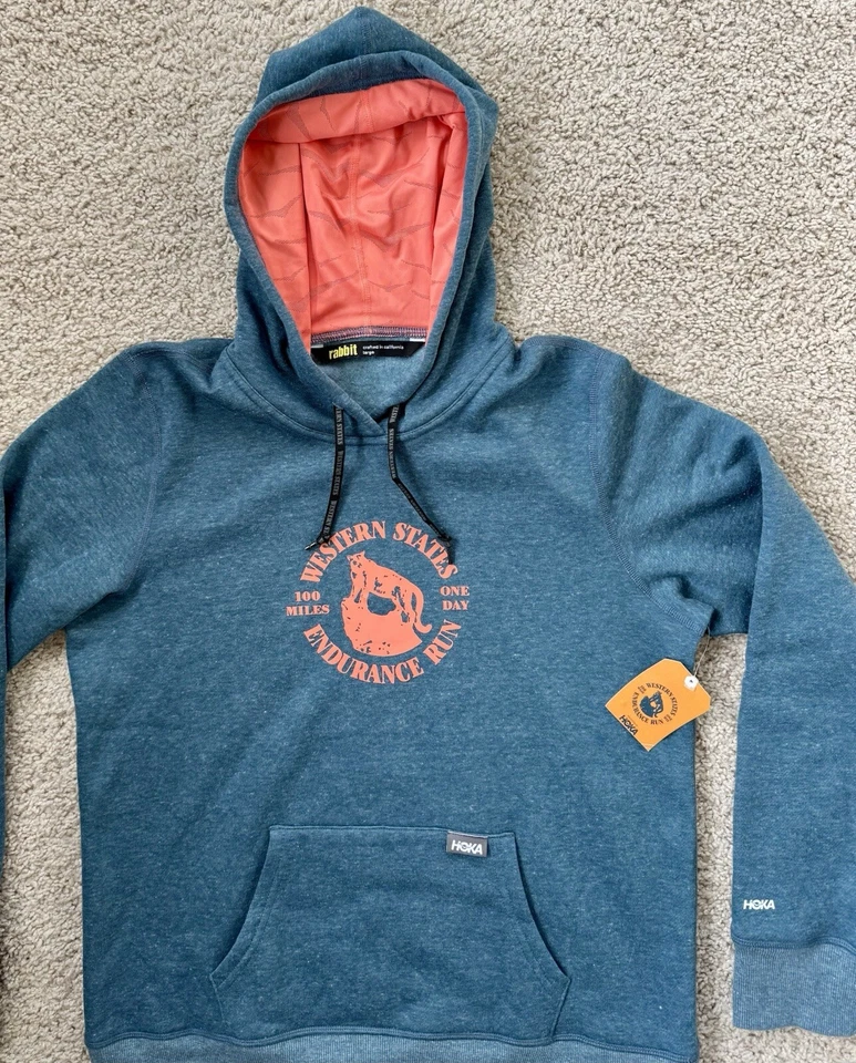 ¡Nuevo! Sudadera con Capucha HOKA Rabbit Western States Mile One Day Endurance Marathon Race Foto 4 de 4