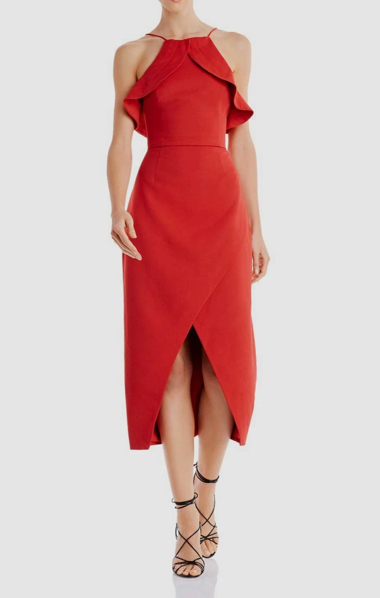 burgundy bandage midi dress Midi Metal Ornamental Buckle Bandage Dress
