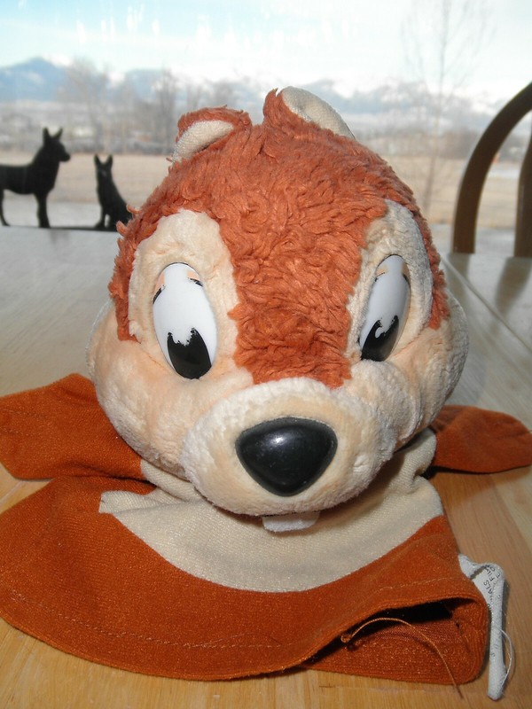 Vintage HTF Retired Looney Tunes CHIP DALE Chipmunk Hand Puppet Stuffed Squirrel