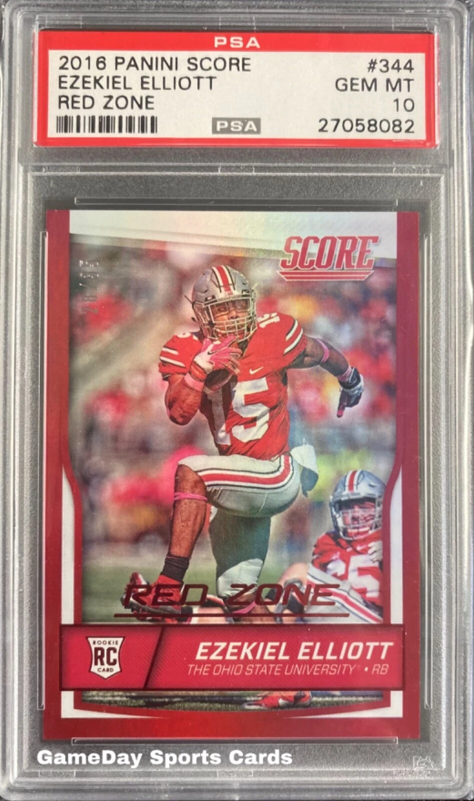 Ezekiel Elliott Panini Score #344 Red Zone