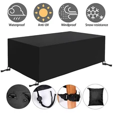 Patio Table Cover UV Resistant Waterproof Snow Protection for Outdoor Furniture 