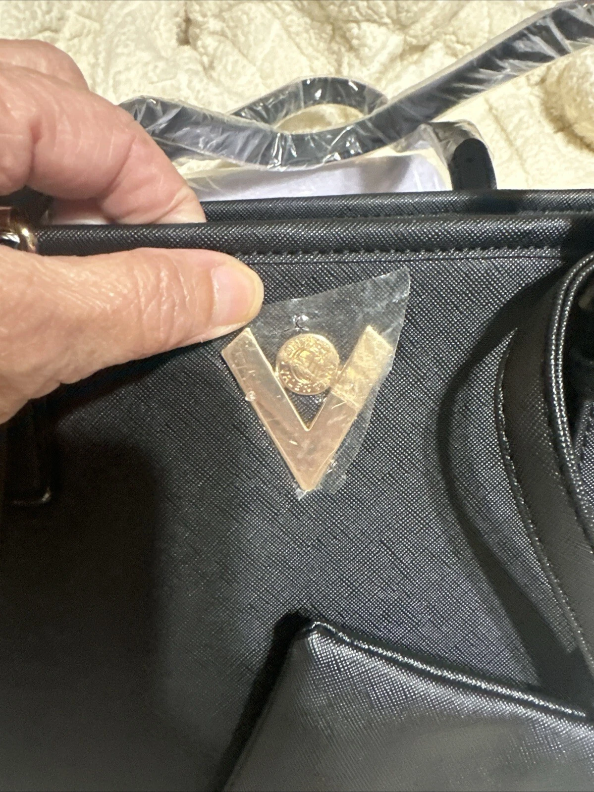 Borsa Valentino Orlandi nera con portafoglio nuova con etichette prezzo consigliato $200