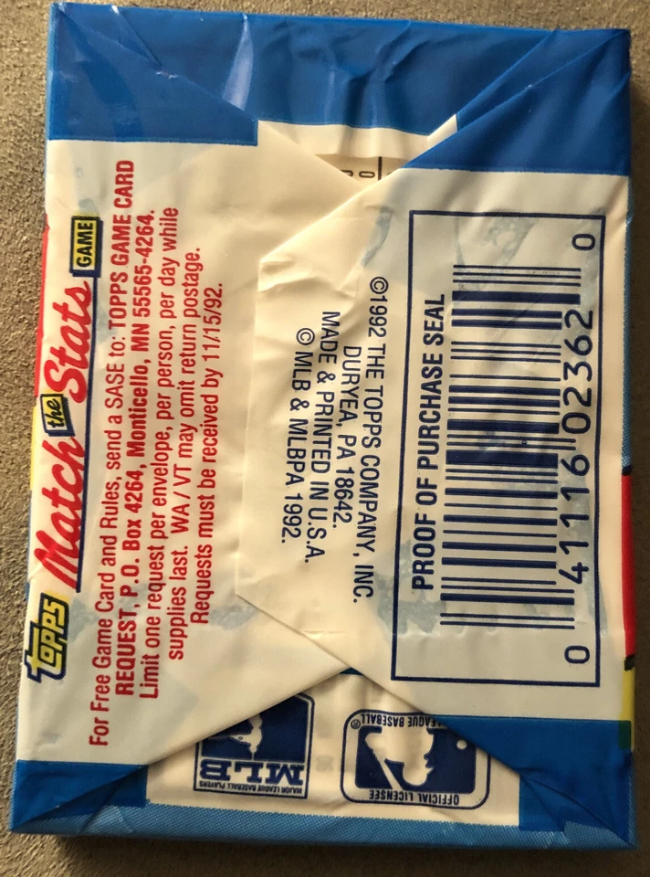 1992 Topps Baseball Pack Lee Stevens Angels (вверху) Mike Timlin Blue Jays (сзади) - Изображение 2 из 2