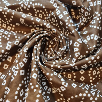 Indische Baumwolle Ethno Boho Batik Material Kleid Handwerk Quilten Kostüm Stoff 44''