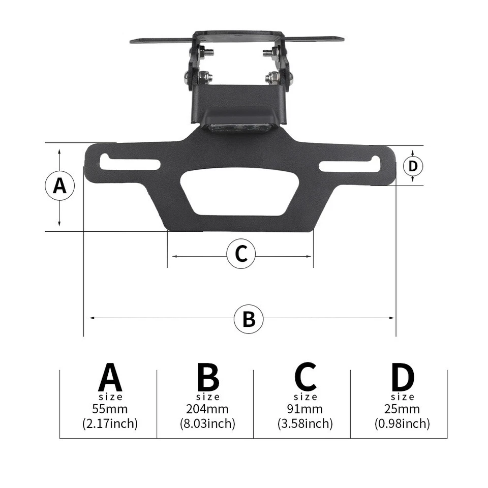 Soporte de matrícula LED trasero ordenado para BMW HP4 1000 S1000RR 2011-2018 Foto 4 de 4