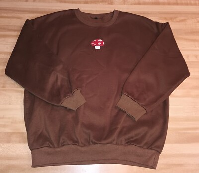 Shein Brown Sweatshirt Mushroom Women's Size Medium