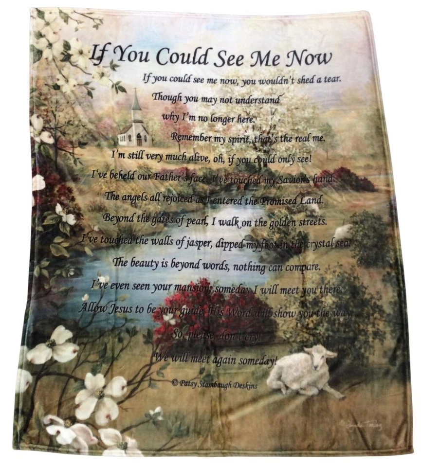 Poema manta cristiana de piel sintética If You Could See Me Now We Meet Again Foto 2 de 2