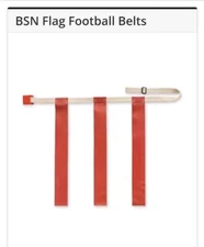 5 TRIPLE THREAT Flag Football Belt-Red, Size: Small (20"-32")
