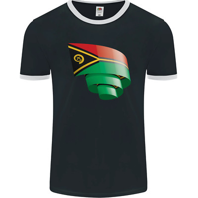 Curled Vanuatu Flag Day Football Herren Ringer Maglietta FotL