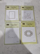 Lot Of 4 Stampin Up Textured Impressions Elegant Lines-Sizzix Big Shot-Retired