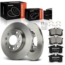 Solid Brake Discs+Brake Pads 255mm Rear for Audi A4 B6 B7 Seat Exeo 3R2 3R5