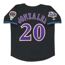 Luis Gonzalez Arizona Diamondbacks 2001 World Series Men's Alt Black Jersey