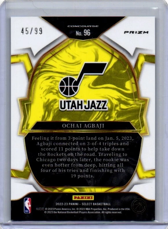 Concourse Light Blue Disco Prizm #96 Ochai Agbaji /99 (RC) - Image 2 of 2