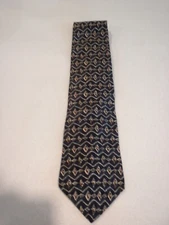 MARK ALEXANDER BRAND  NAVY BLUE DESIGN NECK TIE
