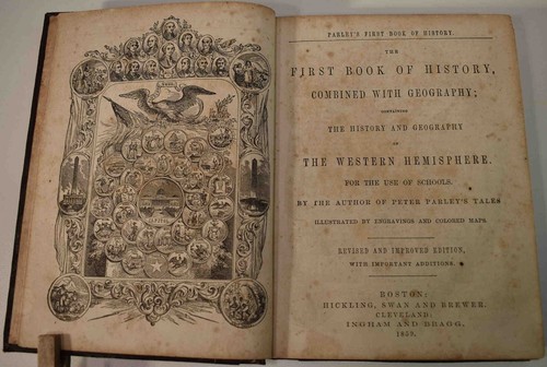 1859 PARLEY’S FIRST BOOK OF HISTORY GEOGRAPHY 25 Hand Colored Maps of US &States - Picture 6 of 24